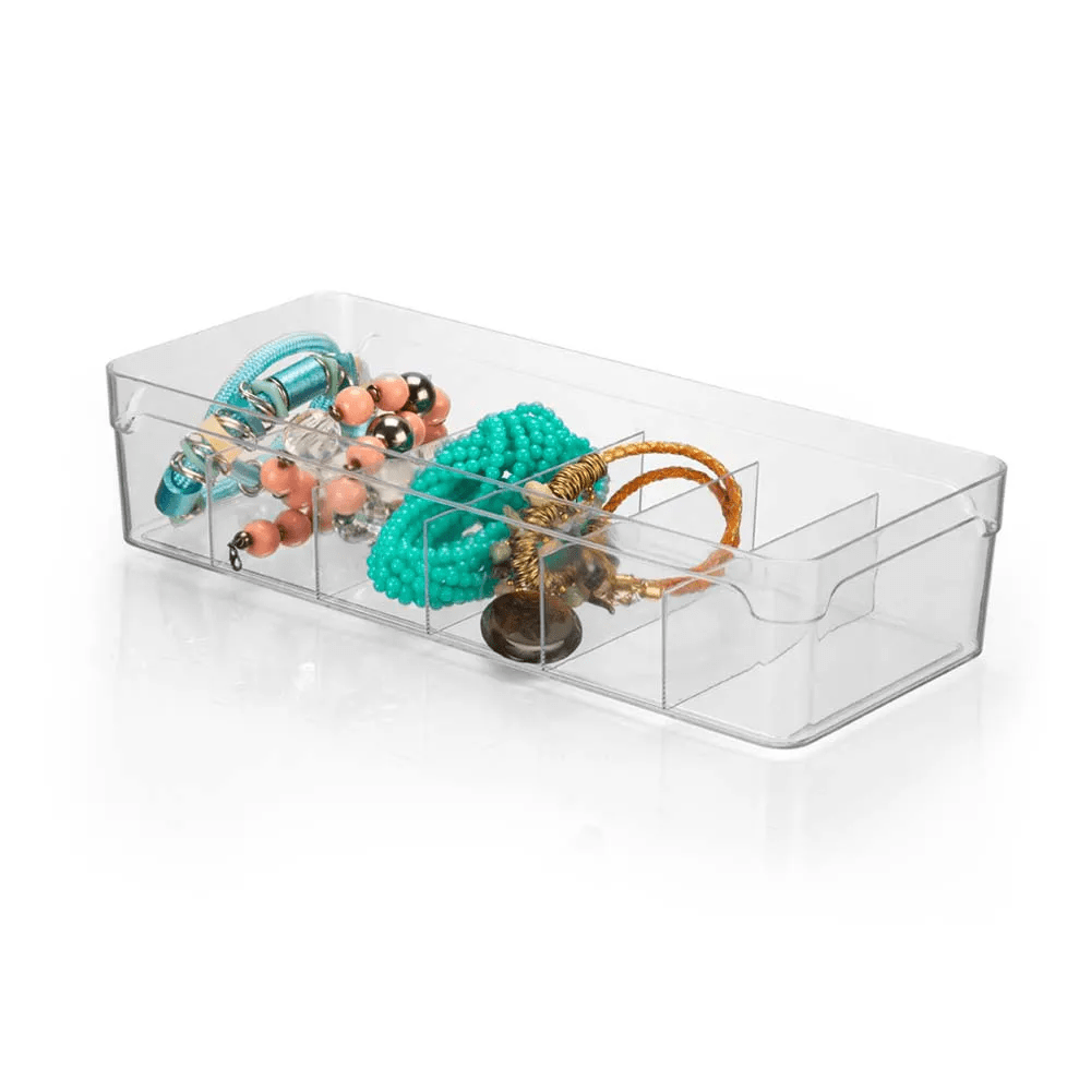 Organizador De Gavetas Com Divisórias Cristal Multiúso 3L Coleção Organizadores- Organizador De Gavetas Com Divisórias Cristal Multiúso 3L Design & Casa 