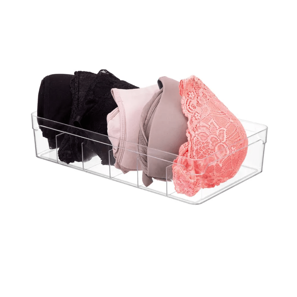 Organizador De Gavetas Com Divisórias Cristal Multiúso 4,3L Coleção Organizadores- Organizador De Gavetas Com Divisórias Cristal Multiúso 4,3L Design & Casa 