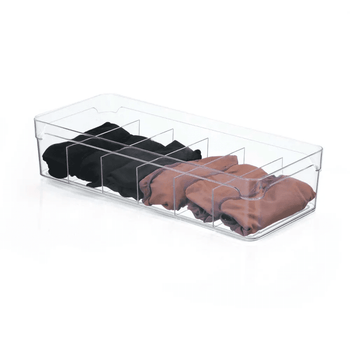 Organizador De Gavetas Com Divisórias | Kit com 3 Coleção Organizadores- Organizador De Gavetas Com Divisórias Cristal Multiúso 4,3L Design & Casa 