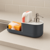 Organizador de Pia com Dispenser de Detergente e Suporte para Esponjas Coleção Cozinha- Organizador de Pia com Dispenser de Detergente e Suporte para Esponjas Design & Casa 