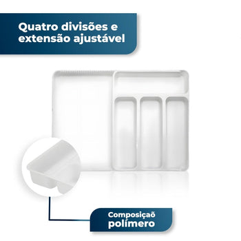 Organizador De Talheres Para Gaveta Ajustável Organizador De Talheres Para Gaveta Ajustável Design & Casa 