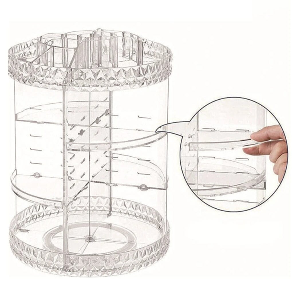 Organizador Maquiagem Acrílico Giratório (Rascunho) Design & Casa 