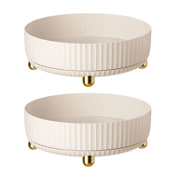Organizador Multiuso Giratório Multicor Organizador Multiuso Giratório Multicor LightHousi 2 Peças Branco 