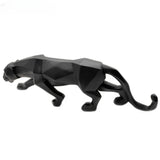 Panther Statue Animal Figurine Abstract Geometric Style Resin Leopard Sculpture Home Office Desktop Decoration Crafts Design & Casa 