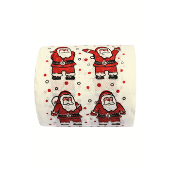 Papel Higiênico Decorado Papai Noel Tábua de Carne com Decoração Natalina Design & Casa 