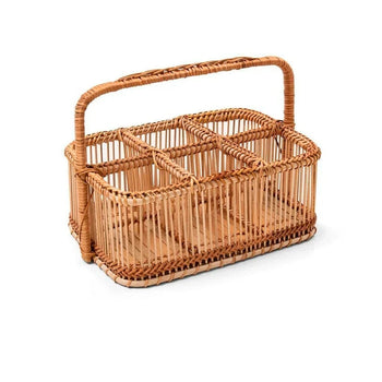 Porta Talheres Quadrado Bambu | 4 ou 6 Divisórias Coleção Cozinha- Porta Talheres Quadrado Bambu 4 Divisórias Design & Casa 6 Divisórias 