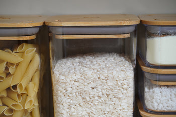 Pote Hermético com Tampa de Bambu 1,2L Coleção Potes Herméticos- Pote Hermético com Tampa de Bambu 1,2L Design & Casa 