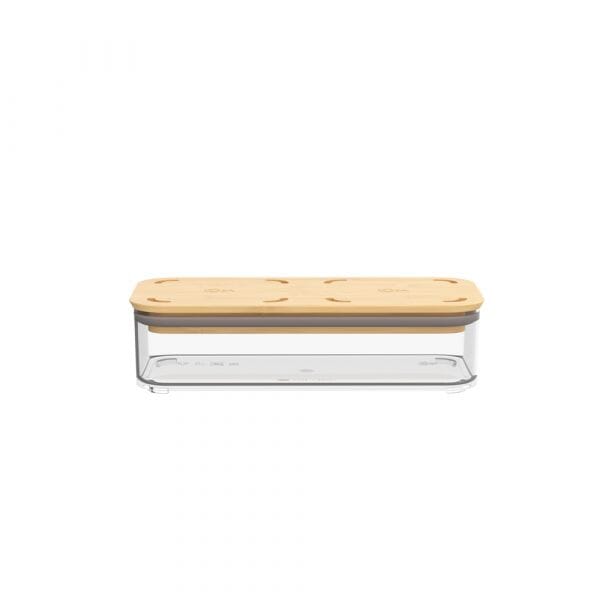 Pote Hermético com Tampa de Bambu 530ml Coleção Potes Herméticos- Pote Hermético com Tampa de Bambu 530ml Design & Casa 