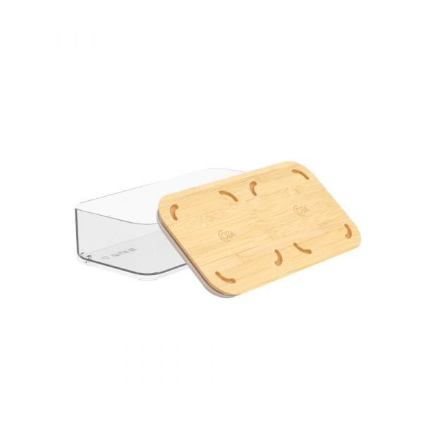 Pote Hermético com Tampa de Bambu 530ml Coleção Potes Herméticos- Pote Hermético com Tampa de Bambu 530ml Design & Casa 