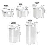 Pote Hermético para Mantimentos Vedação com Trava - Kit com 3 Design & Casa White Cover 460ML 1 Piece