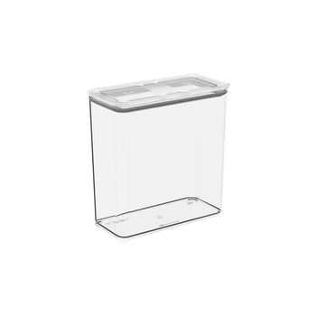 Pote Hermético Transparente Retangular com Vedação 2,7L Coleção Potes Herméticos- Pote Hermético Transparente Retangular com Vedação 2,7L Design & Casa 