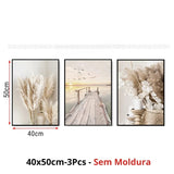 Quadro Decorativo para Sala Paisagem Ilustrativa Quadro Decorativo para Sala Paisagem Ilustrativa Design & Casa Modelo 03 sem Moldura Como a imagem mostrada 