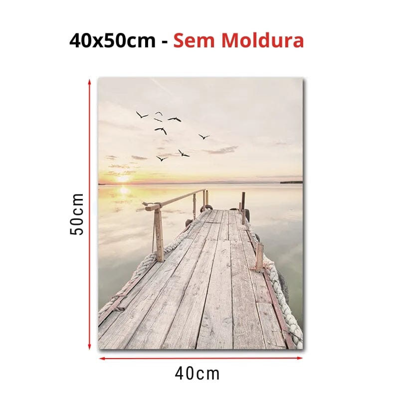 Quadro Decorativo para Sala Paisagem Ilustrativa Quadro Decorativo para Sala Paisagem Ilustrativa Design & Casa Modelo 05 sem Moldura 40x50 Como a imagem mostrada 