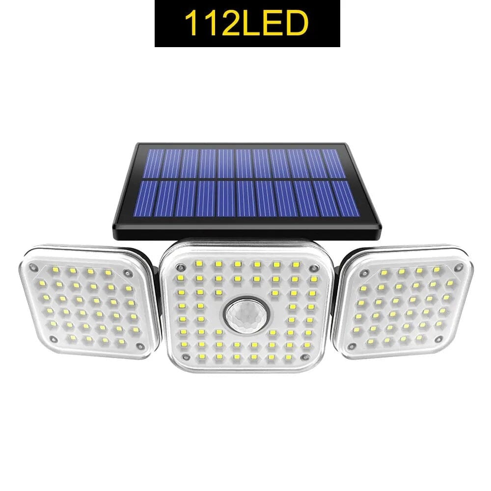 Refletor Led Solar 3 Modos de Ajuste Refletor Led Solar 3 Modos de Ajuste Design & Casa 112led s/ controle remoto 