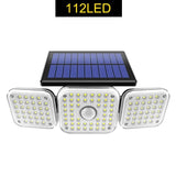 Refletor Led Solar 3 Modos de Ajuste Refletor Led Solar 3 Modos de Ajuste Design & Casa 112led s/ controle remoto 