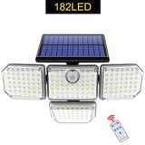 Refletor Led Solar 3 Modos de Ajuste Refletor Led Solar 3 Modos de Ajuste Design & Casa 182led integrado c/ controle remoto 