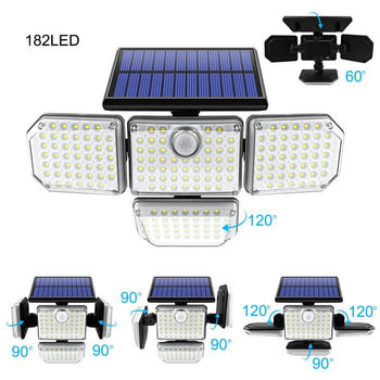 Refletor Led Solar 3 Modos de Ajuste Refletor Led Solar 3 Modos de Ajuste Design & Casa 