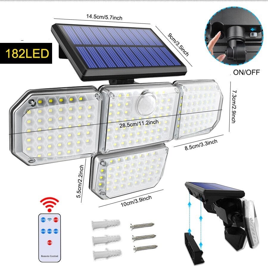 Refletor Led Solar 3 Modos de Ajuste Refletor Led Solar 3 Modos de Ajuste Design & Casa 