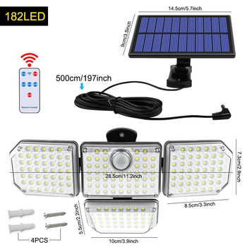 Refletor Led Solar 3 Modos de Ajuste Refletor Led Solar 3 Modos de Ajuste Design & Casa 