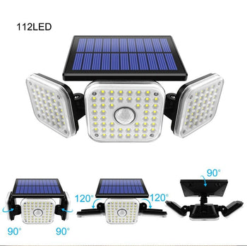 Refletor Led Solar 3 Modos de Ajuste Refletor Led Solar 3 Modos de Ajuste Design & Casa 