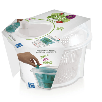 Secador de Salada e Folhas com Manivela Giratória – 4,5 Litros Coleção Cozinha> Utensílios- Secador de Salada e Folhas com Manivela Giratória – 4,5 Litros Design & Casa 