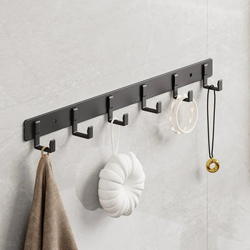 Space Aluminum Black Hook Bathroom Towel Hook Living Room Door Back Clothes Hook Simple Black Storage Hook To Save Space Design & Casa 