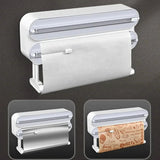 Suporte De Parede Para Papel Filme Com Cortador Coleção Cozinha - Suporte De Parede Para Papel Filme Com Cortador LightHousi 