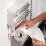 Suporte De Parede Para Papel Filme Com Cortador Coleção Cozinha - Suporte De Parede Para Papel Filme Com Cortador LightHousi 