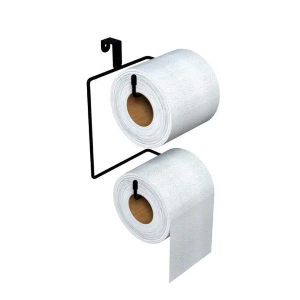 Suporte Para Papel Higiênico para Caixa Acoplada Suporte Para Papel Higiênico para Caixa Acoplada Design & Casa Duplo/Preto 