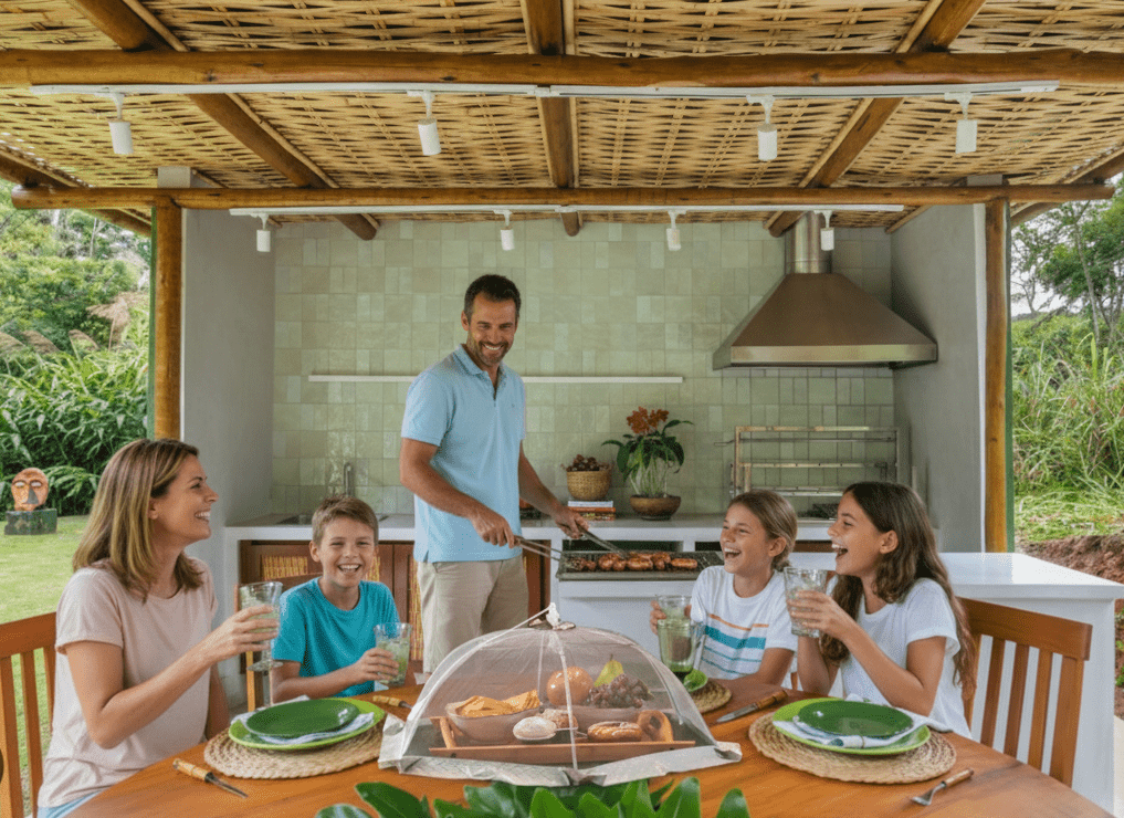 Tela Protetora de Alimentos Cinza Dobrável Tela Protetora de Alimentos Cinza Dobrável - Coleção Coziha Design & Casa 