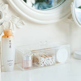 Transparent Cosmetic Storage Box Makeup Organizer Three-color Cotton Swab Cotton Pad Storage Box Desktop Acrylic Material Design & Casa 