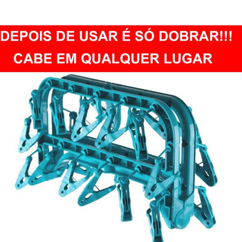 Varal de Roupa com 32 Grampos Varal de Roupa com 32 Grampos Design & CasaColeção Coi 