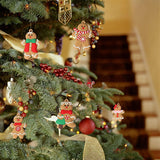 12pcs Gingerbread Man Ornaments for Christmas Tree Assorted Plastic and for Christmas Tree Hanging Decorations Design & Casa 