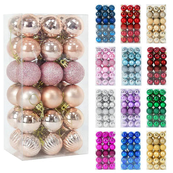 1box Christmas Balls Christmas Tree Ornaments Ball Xmas Hanging Tree Pendants Home Party Decor 2023 New Year Gift Noel Navidad Design & Casa 
