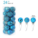 1box Christmas Balls Christmas Tree Ornaments Ball Xmas Hanging Tree Pendants Home Party Decor 2023 New Year Gift Noel Navidad Design & Casa 24pcs blue as picture 