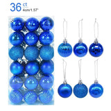 1box Christmas Balls Christmas Tree Ornaments Ball Xmas Hanging Tree Pendants Home Party Decor 2023 New Year Gift Noel Navidad Design & Casa 36pcs royal blue as picture 