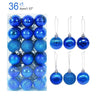 1box Christmas Balls Christmas Tree Ornaments Ball Xmas Hanging Tree Pendants Home Party Decor 2023 New Year Gift Noel Navidad Design & Casa 36pcs royal blue as picture 