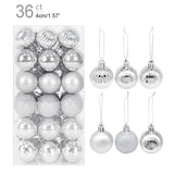 1box Christmas Balls Christmas Tree Ornaments Ball Xmas Hanging Tree Pendants Home Party Decor 2023 New Year Gift Noel Navidad Design & Casa 36pcs silver as picture 