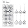 1box Christmas Balls Christmas Tree Ornaments Ball Xmas Hanging Tree Pendants Home Party Decor 2023 New Year Gift Noel Navidad Design & Casa 36pcs silver as picture 
