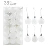 1box Christmas Balls Christmas Tree Ornaments Ball Xmas Hanging Tree Pendants Home Party Decor 2023 New Year Gift Noel Navidad Design & Casa 36pcs white as picture 