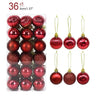 1box Christmas Balls Christmas Tree Ornaments Ball Xmas Hanging Tree Pendants Home Party Decor 2023 New Year Gift Noel Navidad Design & Casa 36pcs wine red as picture 