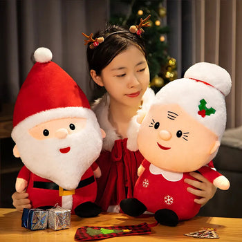23-50CM Cute Santa Claus Snowman Elk Granny Plush Toys Christmas Decor Dolls Stuffed Soft for Baby Kids Gift Design & Casa 