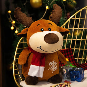 23-50CM Cute Santa Claus Snowman Elk Granny Plush Toys Christmas Decor Dolls Stuffed Soft for Baby Kids Gift Design & Casa elk 23cm 