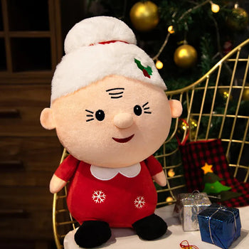 23-50CM Cute Santa Claus Snowman Elk Granny Plush Toys Christmas Decor Dolls Stuffed Soft for Baby Kids Gift Design & Casa Granny 23cm 
