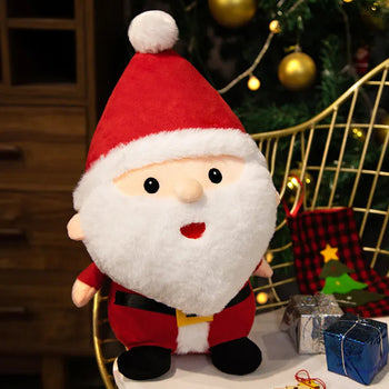 23-50CM Cute Santa Claus Snowman Elk Granny Plush Toys Christmas Decor Dolls Stuffed Soft for Baby Kids Gift Design & Casa Santa 23cm 