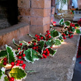 2M Christmas Garland with Light Artificial Red Berry Holly Leaves Ivy Vine Rattan Wreath for Christmas Tree Ornament Home Decors Design & Casa 