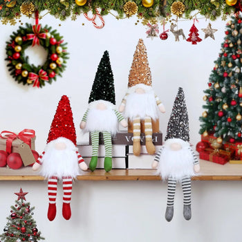 30cm Christmas Doll Elf Gnome with Led Light Christmas Decorations for Home Xmas Navidad New Year 2023 Children's Gifts Design & Casa 