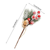 5Pcs Christmas Red Berry Articifial Flower Pine Cone Branch Christmas Tree Decorations Ornament Gift Packaging Home DIY Wreath Design & Casa 