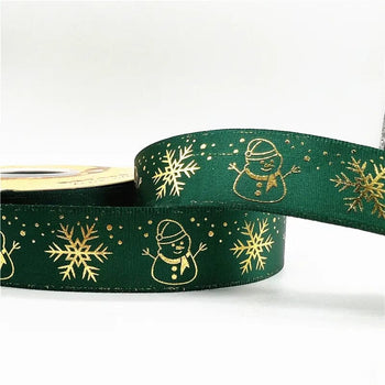 5yards 1inch 25mm Christmas Ribbon Printed Christmas Polyester Ribbon For Handmade Design Christmas Decoration DIY Gift Packing Design & Casa 20 25mm x 5yards 