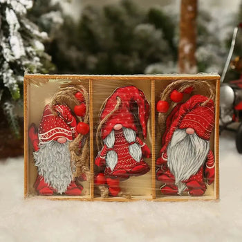 9/12pc Christmas Gnomes Wooden Pendant Christmas Tree Hanging Oranment Navidad New Year 2024 Gift Xmas Decorations for Home Noel Design & Casa 12pcs style C 